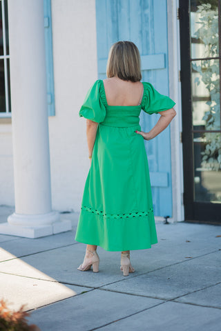 Verdant Vineyard Midi Dress - barndoorboutiquetn