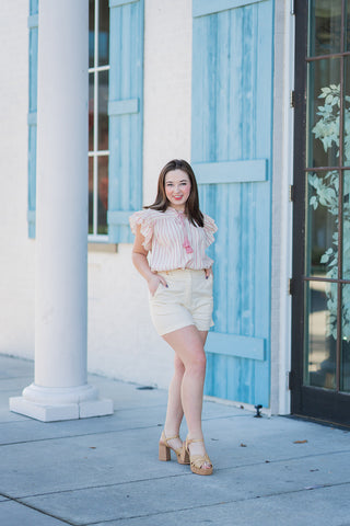 Strawberry Bloom Blouse - barndoorboutiquetn