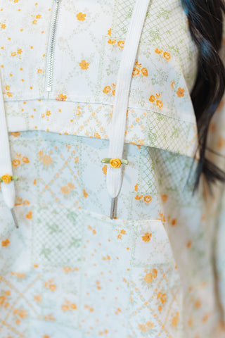 Orange Blossom Windbreaker Jacket - barndoorboutiquetn