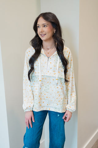 Orange Blossom Windbreaker Jacket - barndoorboutiquetn