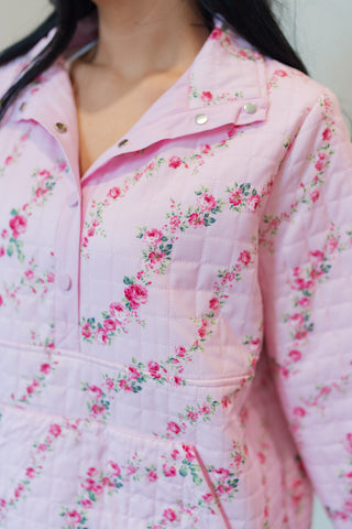 Cherry Blossom Quilted Jacket - barndoorboutiquetn