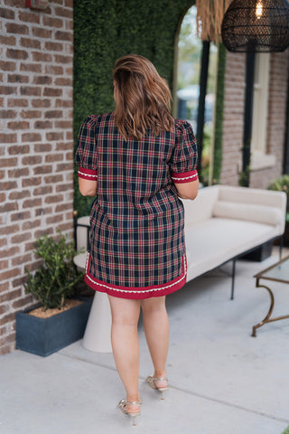 Crimson & Pine Mini Dress