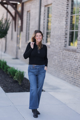 Ailis Collared Top - barndoorboutiquetn