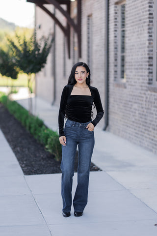 Tish Velvet Top - barndoorboutiquetn