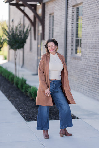 Macchiato Suede Coat - barndoorboutiquetn