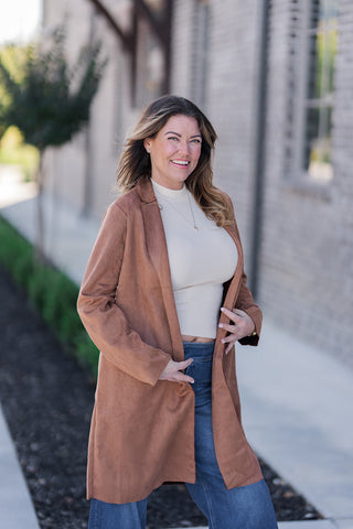 Macchiato Suede Coat - barndoorboutiquetn