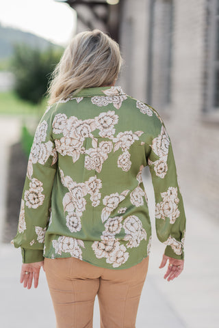 Kiwi Satin Blouse - barndoorboutiquetn