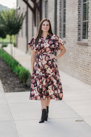 Apple Blossom Midi Dress - barndoorboutiquetn