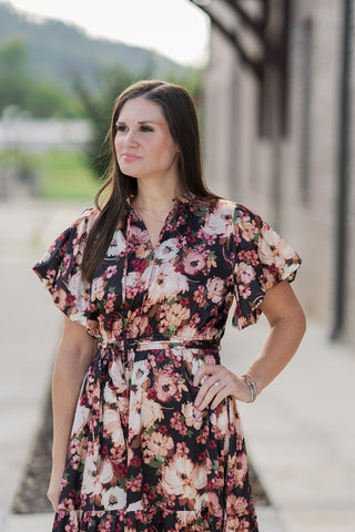 Apple Blossom Midi Dress - barndoorboutiquetn