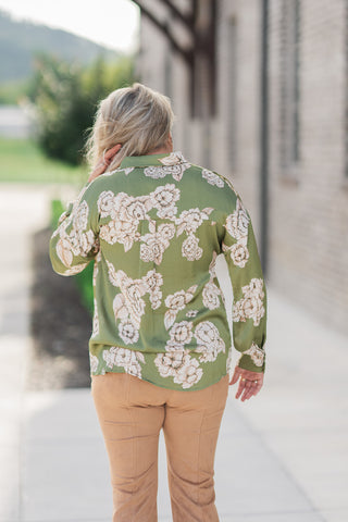 Kiwi Satin Blouse - barndoorboutiquetn