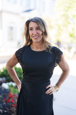 Cascading Noir Dress - barndoorboutiquetn