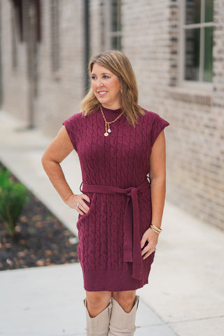 Muscadine Sweater Dress - barndoorboutiquetn