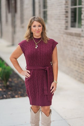 Muscadine Sweater Dress - barndoorboutiquetn