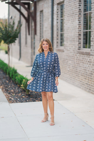 Frosted Bloom Mini Dress - barndoorboutiquetn