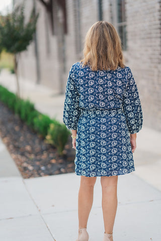 Frosted Bloom Mini Dress - barndoorboutiquetn