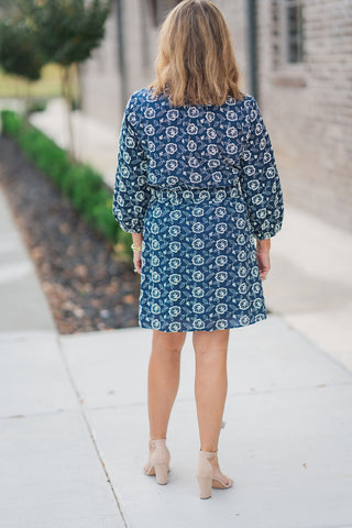 Frosted Bloom Mini Dress - barndoorboutiquetn