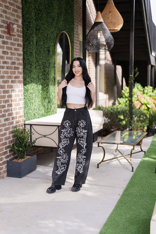 Midnight Canvas Barrel Jeans