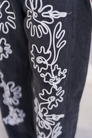 Midnight Canvas Barrel Jeans