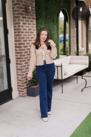 Fawn Tie-Front Blouse