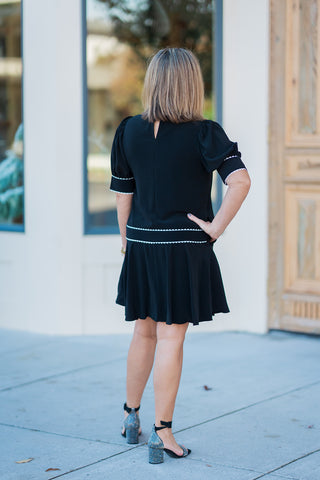 Bow On Top Mini Dress - barndoorboutiquetn