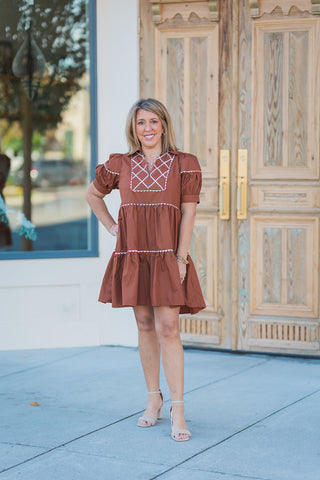 Gingerbread Mini Dress - barndoorboutiquetn