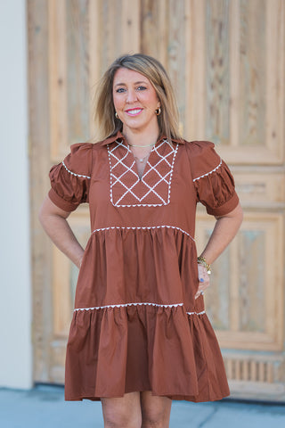 Gingerbread Mini Dress - barndoorboutiquetn