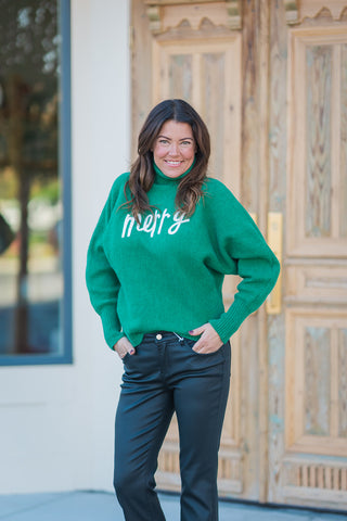 Very Merry Turtleneck Sweater - barndoorboutiquetn