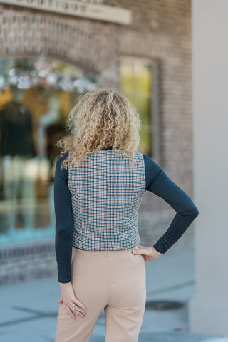 Francine Plaid Vest - barndoorboutiquetn