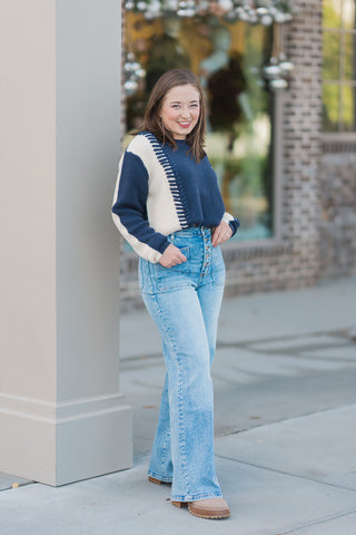 Out Of The Blue Sweater - barndoorboutiquetn