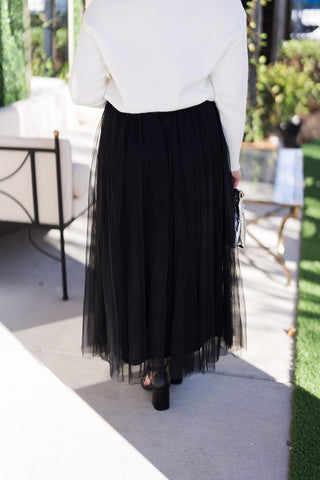 Tiered Tulle Midi Skirt - barndoorboutiquetn