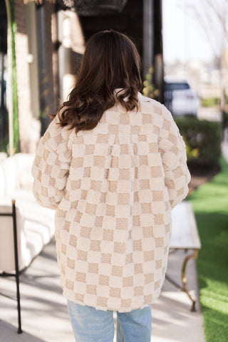 Checker Teddy Jacket - barndoorboutiquetn