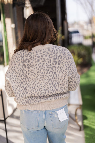 Snow Leopard Sweater - barndoorboutiquetn