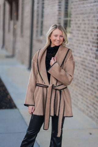 Bonbon Wrap Coat - barndoorboutiquetn