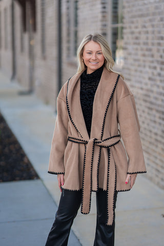 Bonbon Wrap Coat - barndoorboutiquetn