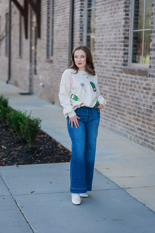 Sparkling Champagne Sweatshirt - barndoorboutiquetn