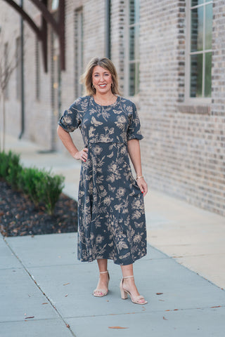 Midnight Tea Midi Dress - barndoorboutiquetn