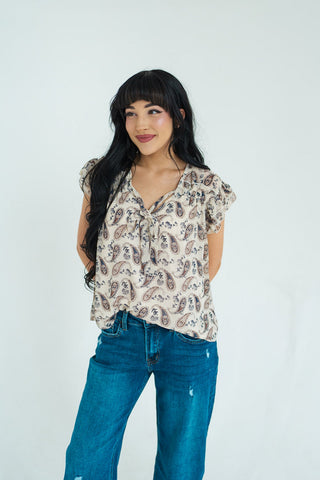 Traditional Paisley Blouse - barndoorboutiquetn