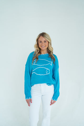 Fin-tastic Flair Sweater - barndoorboutiquetn