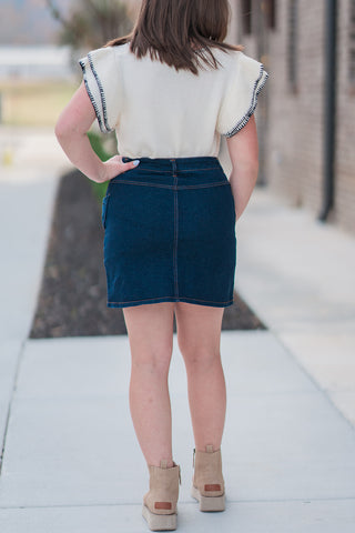 Darling Denim Skirt - barndoorboutiquetn