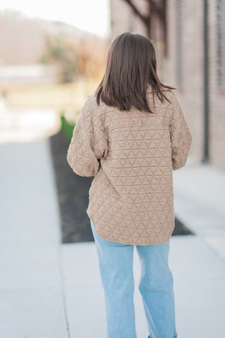 Allspice Quilted Shacket - barndoorboutiquetn