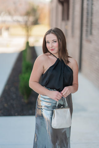 Crystal Clear Halter Blouse - barndoorboutiquetn