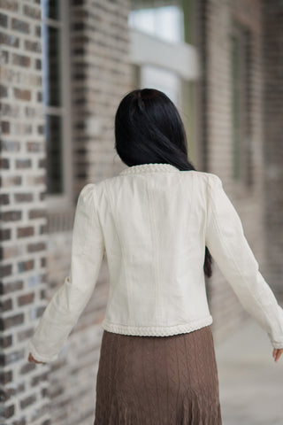 Meringue Braided Blazer - barndoorboutiquetn