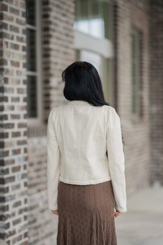 Meringue Braided Blazer - barndoorboutiquetn