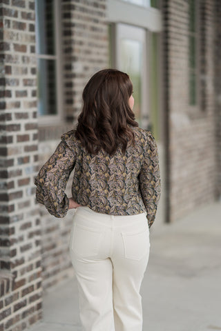 Hosta Paisley Blouse - barndoorboutiquetn