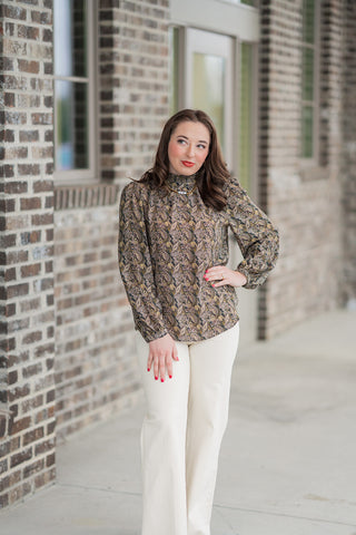 Hosta Paisley Blouse - barndoorboutiquetn