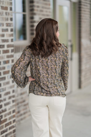 Hosta Paisley Blouse - barndoorboutiquetn