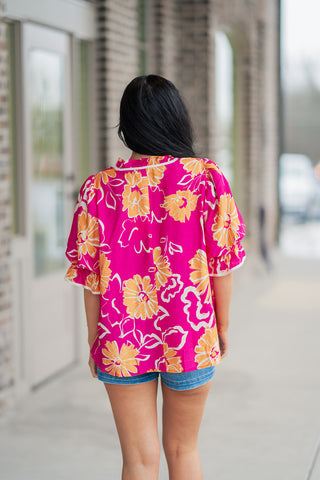 Flamingo Blouse - barndoorboutiquetn