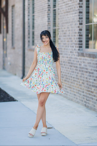 Wildflower Whimsy Mini Dress - barndoorboutiquetn