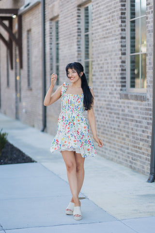 Wildflower Whimsy Mini Dress - barndoorboutiquetn