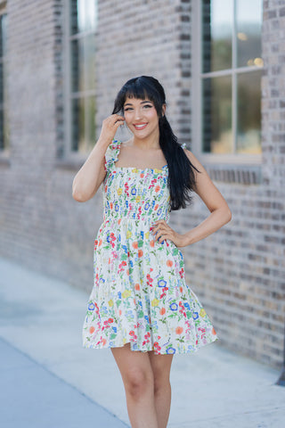 Wildflower Whimsy Mini Dress - barndoorboutiquetn